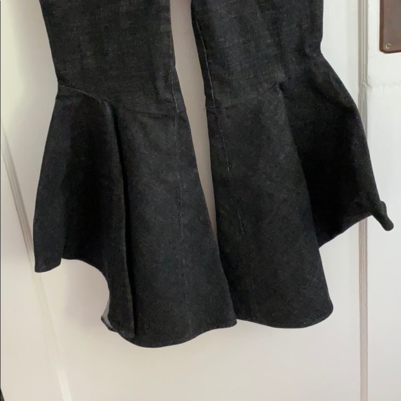 Black Denim tulip flare jeans - Picture 2 of 4